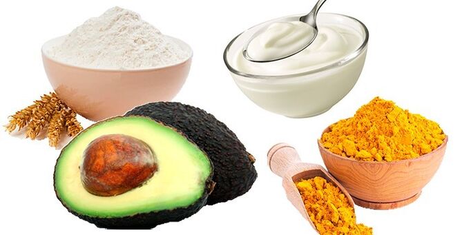 Ingredientes para una mascarilla hidratante